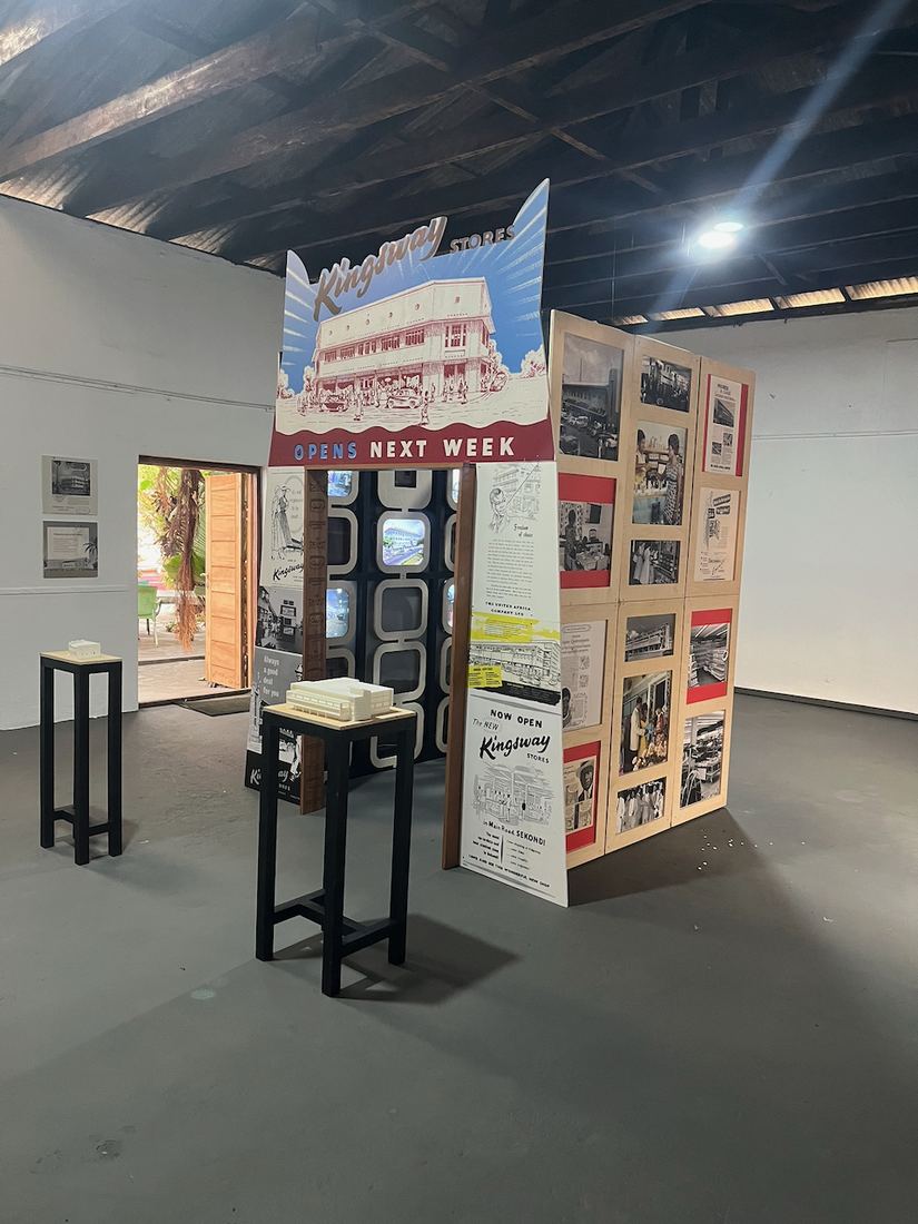 The pavilion and models, Jamestown Café, Accra, 2026