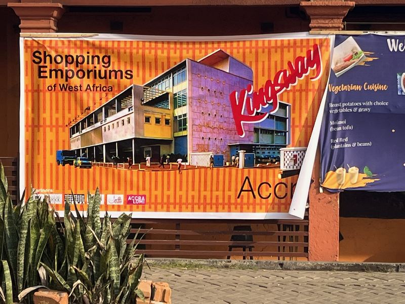 One of the street banners made with Allotey Bruce-Konuah