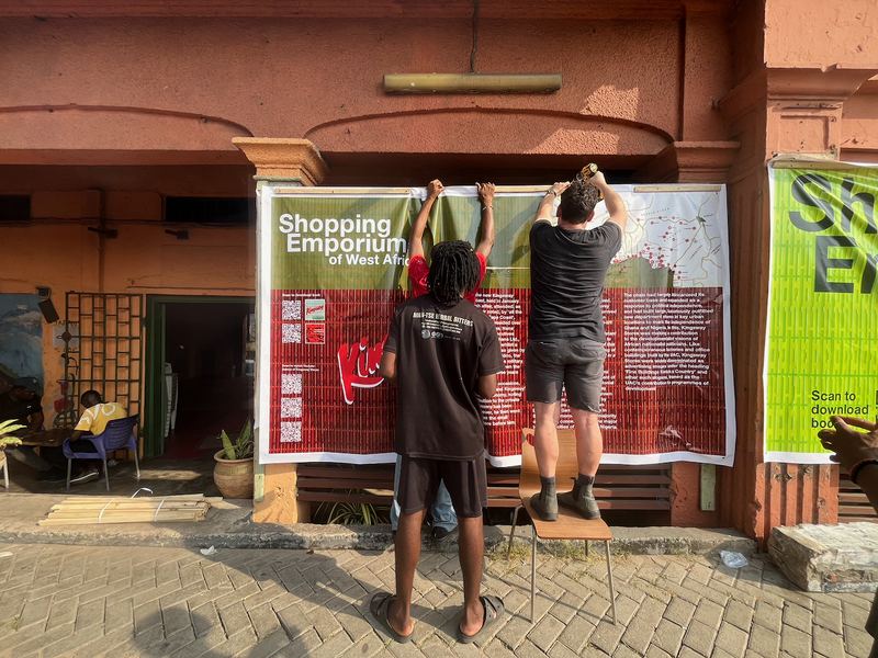 Putting up the banners