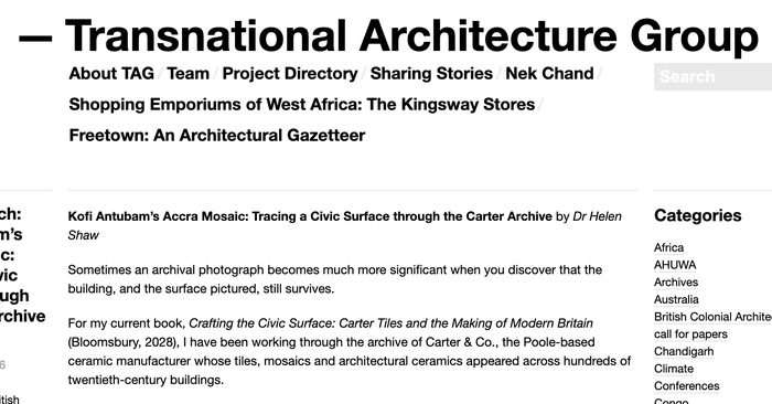 Cover of Transnational Architecture Group