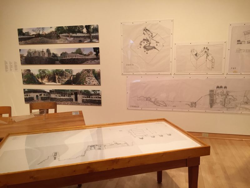 The long section above a plan in the display table